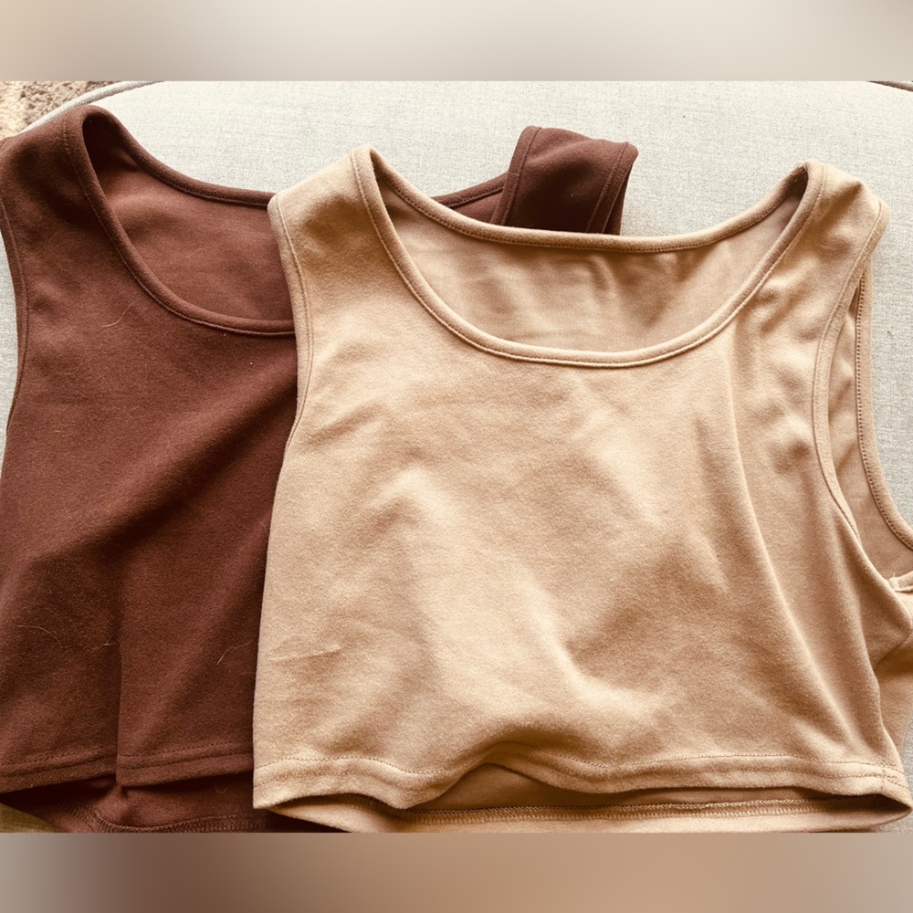 2 cropped tank tops from shein